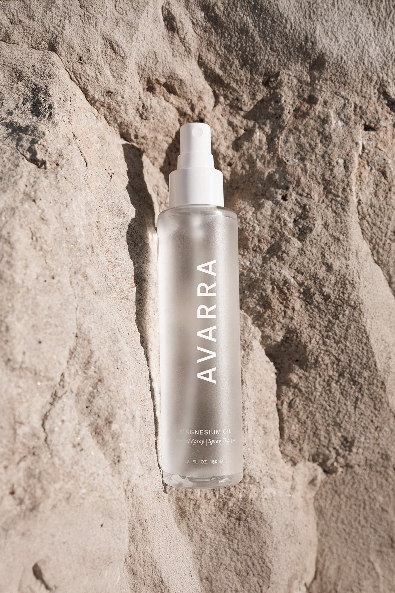 Avarra Magnesium Oil 150ml on rock